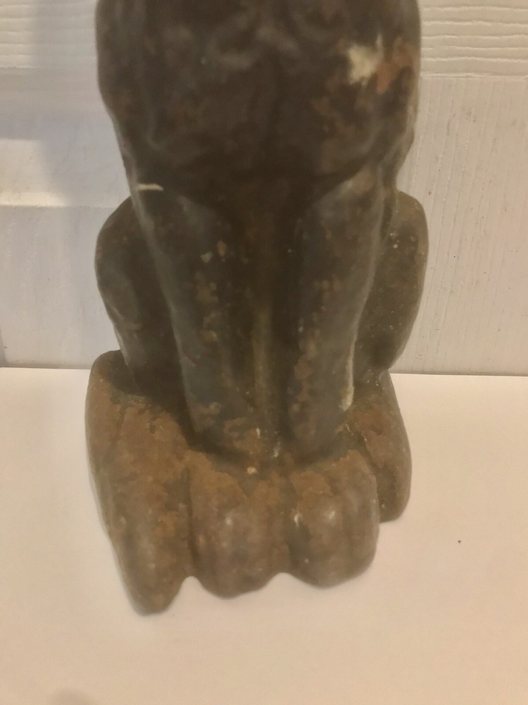 Authentic Antique Cast Iron 9.5” Black Cat Doorstop