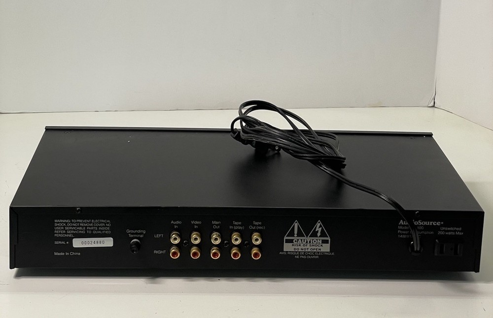 AudioSource EQ 100 Graphic Equalizer Spectrum Analyzer Tested Working RCA