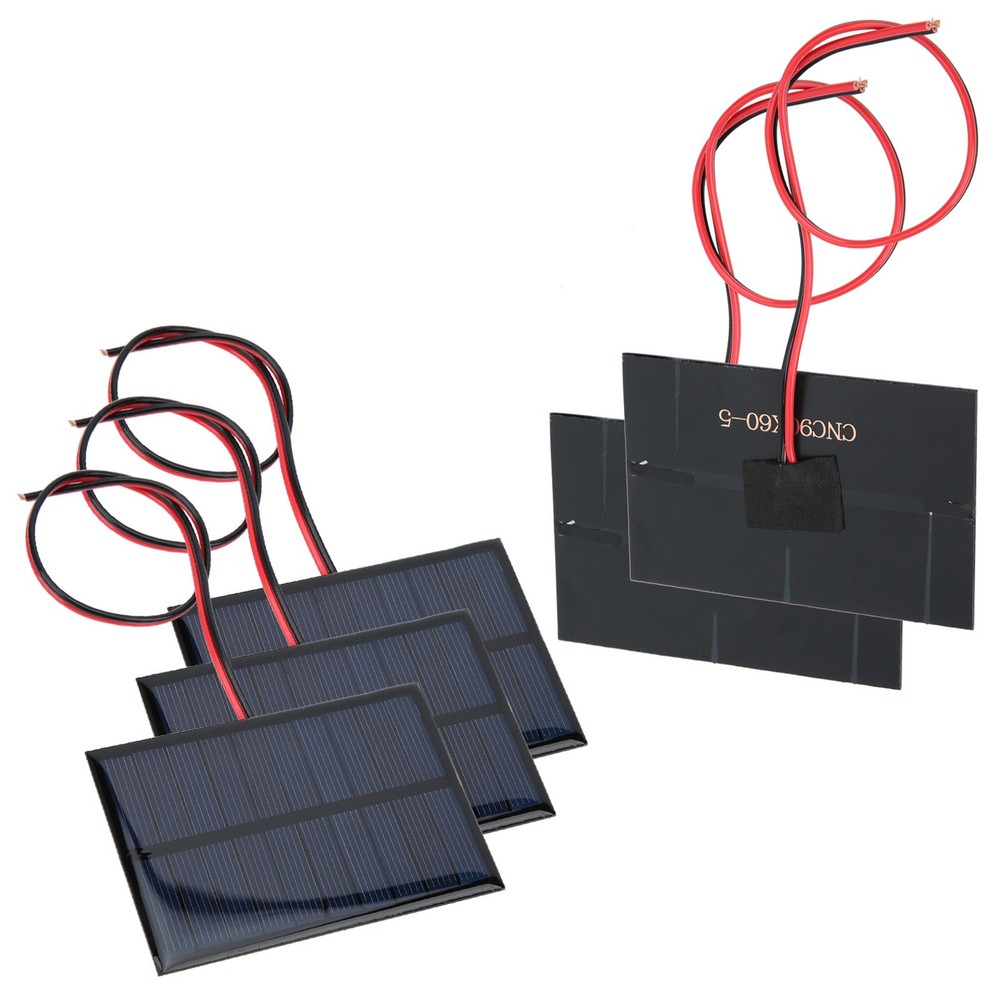 5pcs DC5V 150mA 5pcs Solar Panel Module With 30cm/11.8in Wire Charging