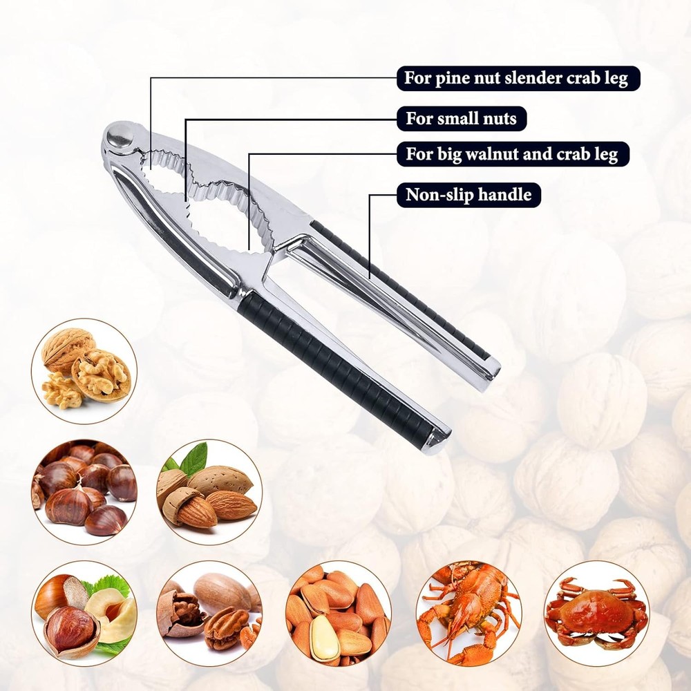 Nut Cracker, Seafood Tool, Walnut Cracker for All Nuts, Heavy Duty Shell Cracker