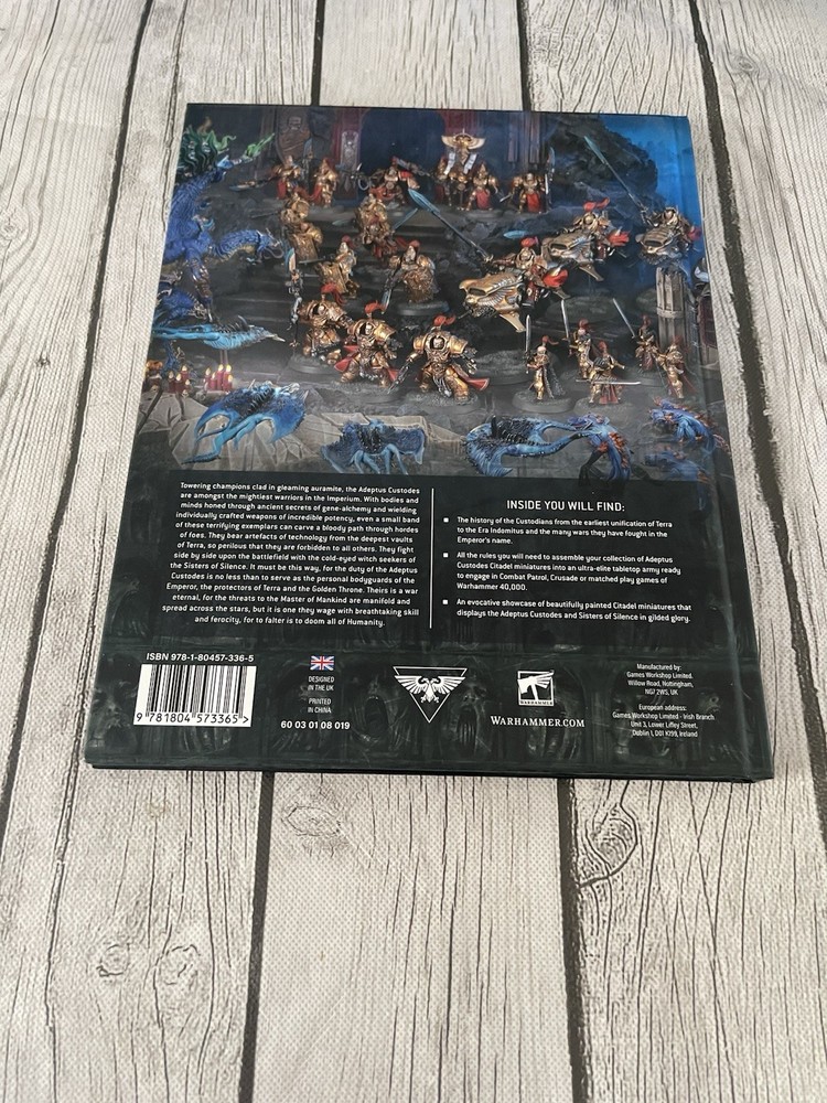 Warhammer 40000 Codex Adeptus Custodes Hardback 2024