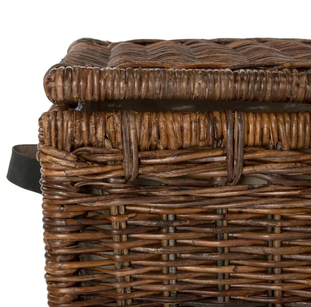 Wicker weave storage trunk