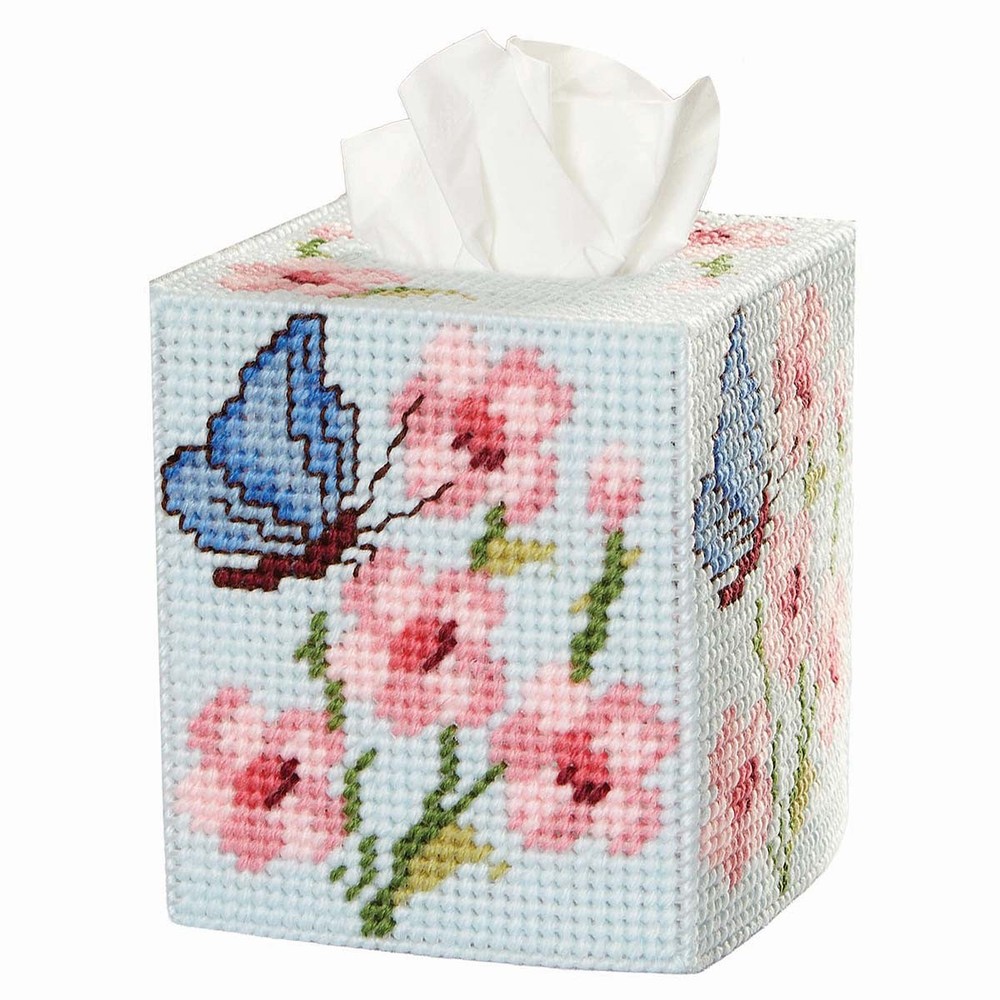 Herrschners® Sakura Tissue Box Plastic Canvas Kit