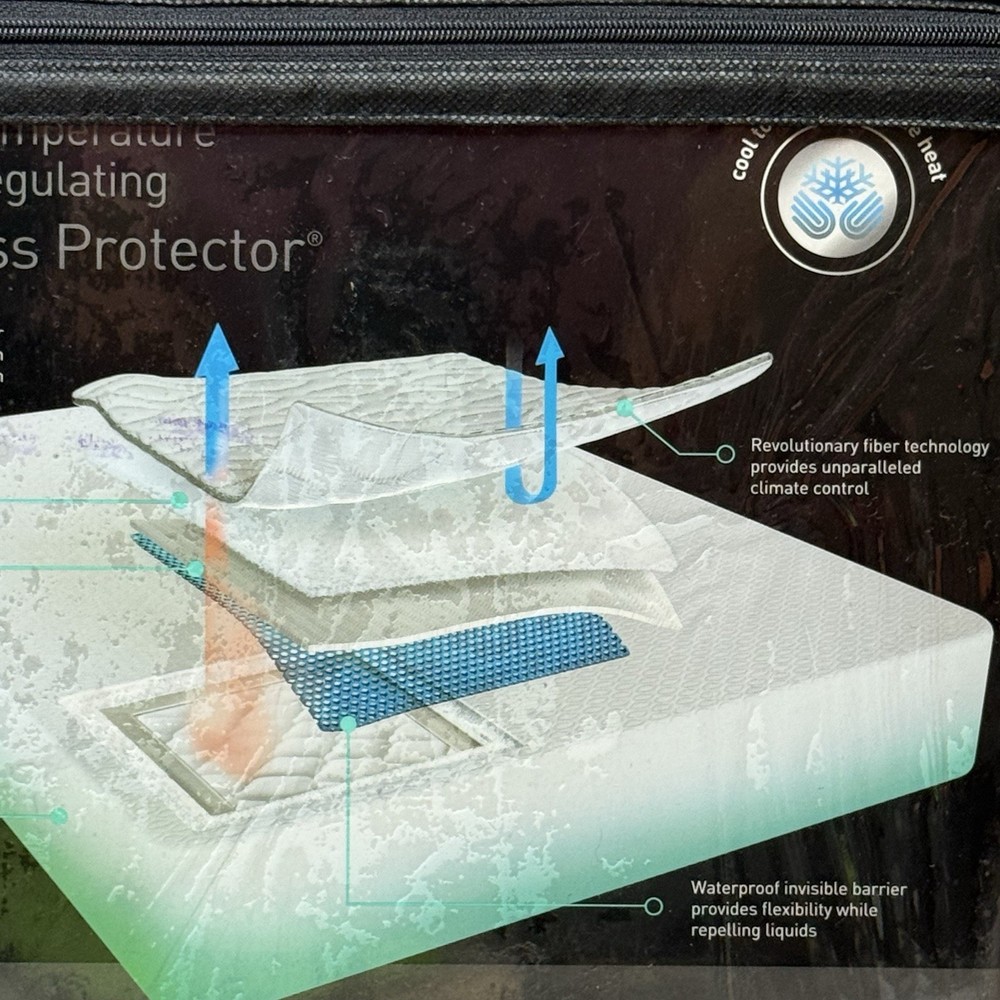 Bedgear Ver-Tex 6.0 Split Cal King Performance Mattress Protector Cool Touch