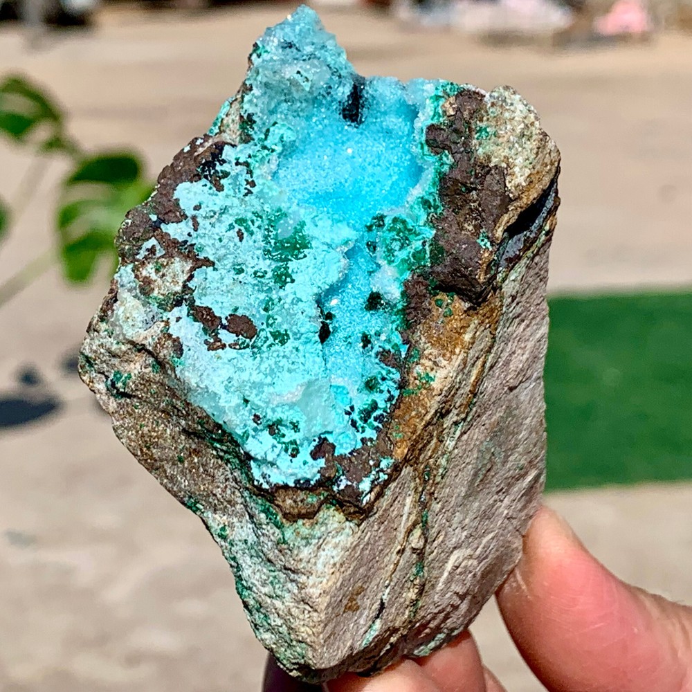 226G Natural Gorgeous Druzy Blue Chrysocolla Specimens