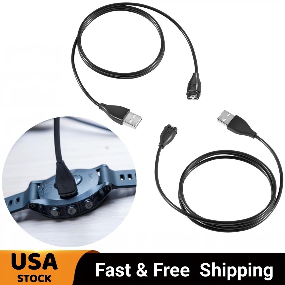 Charger Cable 010-12491-01 Replacement for Garmin Multiple Watch Devices--2Pack