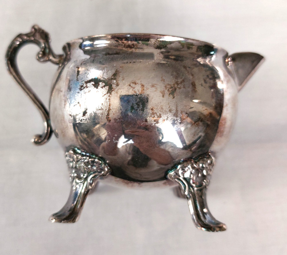 Vintage GORHAM Newport Silver Plated Footed Creamer Pitcher 3"