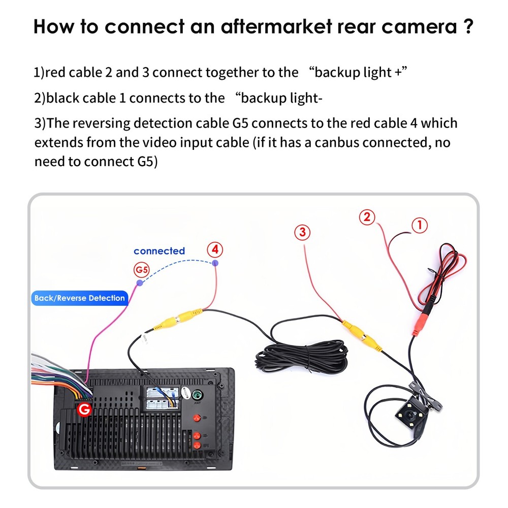 Universal Car Rear View Backup Camera HD Night Vision Waterproof Reverse Camera