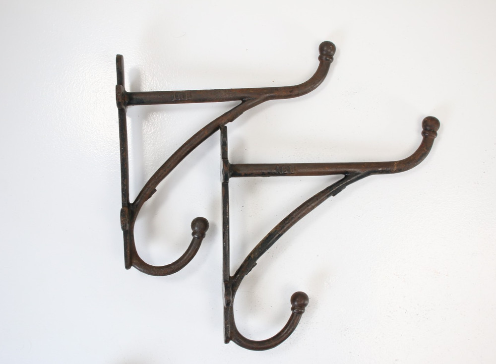 Antique cast iron coat wall hooks