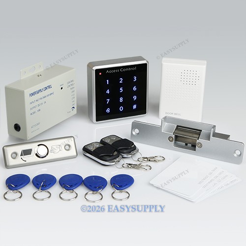 New RFID Access Control System Kit Set With Door Strike Lock+ 2Remote Controls