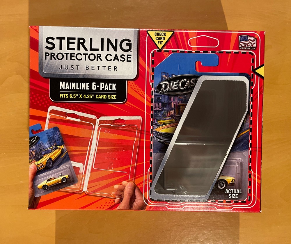 Sterling Protector Case Mainline 6 Pack Gift Box for Hot Wheels & Matchbox Basic