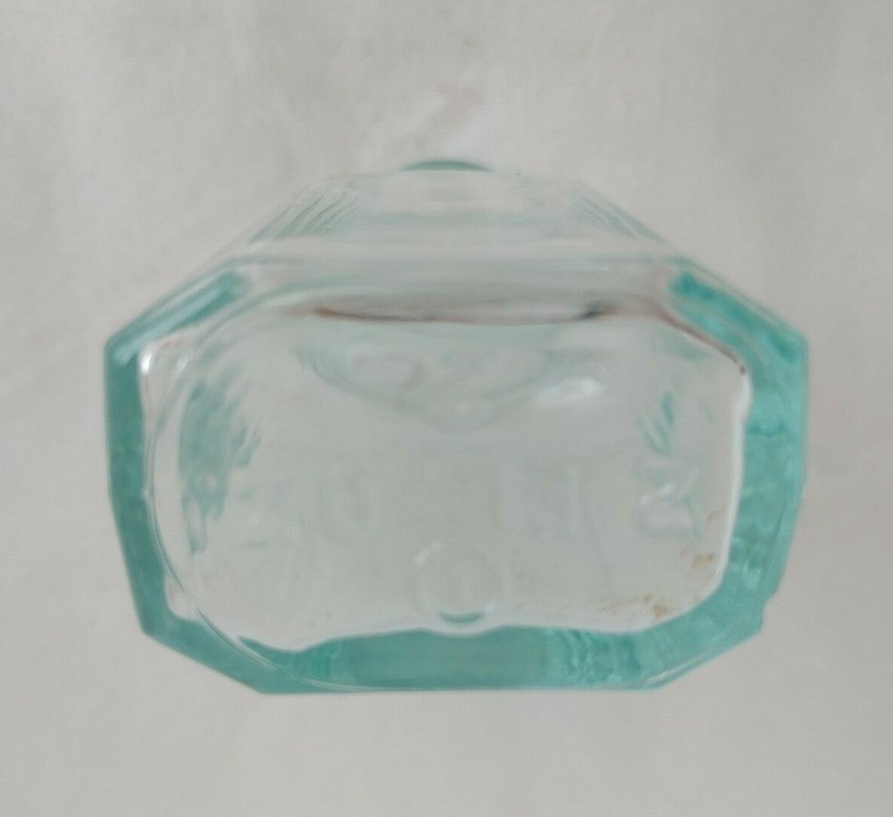 Vintage 2 Ounce Clear Glass Bottle Rectangular Approx 3.5" Tall #14521