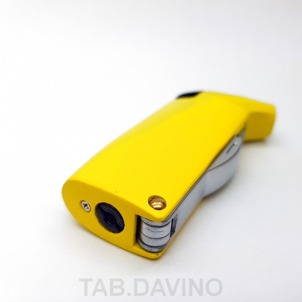 BREBBIA YELLOW PIPE LIGHTER WITH CURAPIPE BOWL FLAME