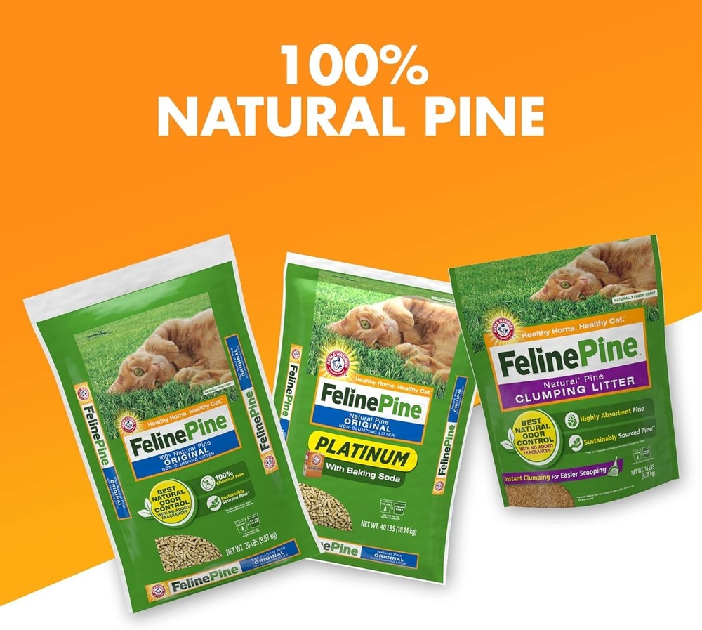 7lb Lightweight Pine Cat Litter - Environmentally Friendly Odor Fighter