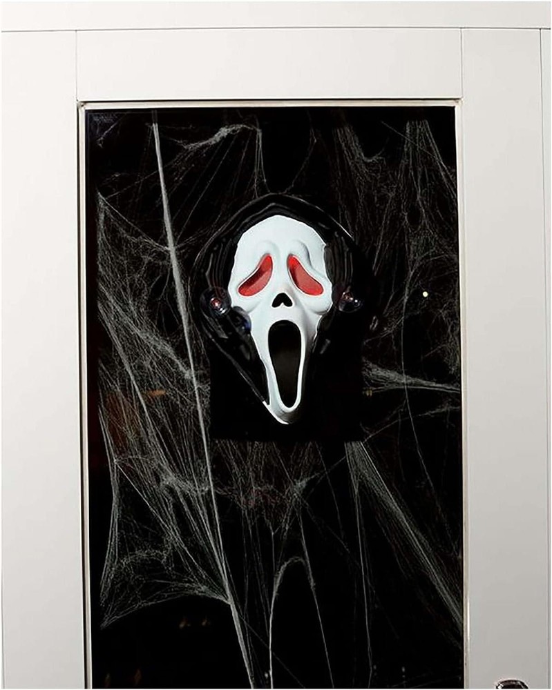 Ghost Face Light Up Scary Peeper Halloween Decor