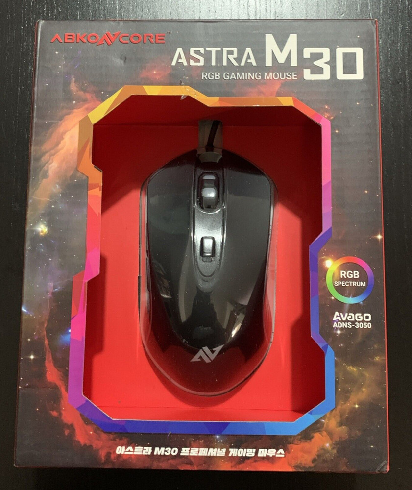 Abkoncore Astra M30 USB Wired Gaming Computer Mouse Max 3500 DPI 8 Button-A1