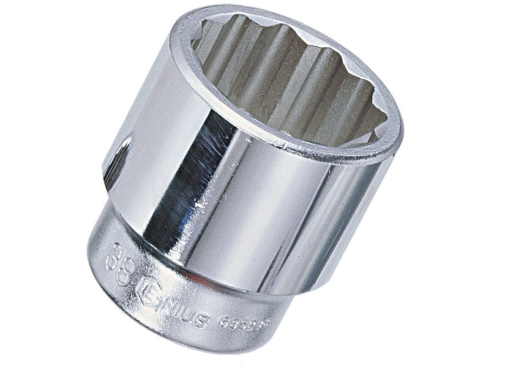 Genius Tools 1" Dr. 2" Hand Socket(12-Point) (CR-Mo) - 877064