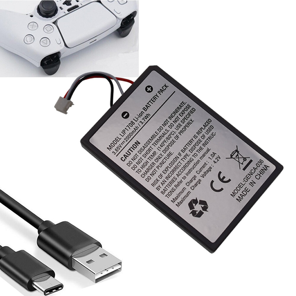 2x Battery Replacement LIP1708 For Sony PS5 Gamepad Handle Controller Duelsense