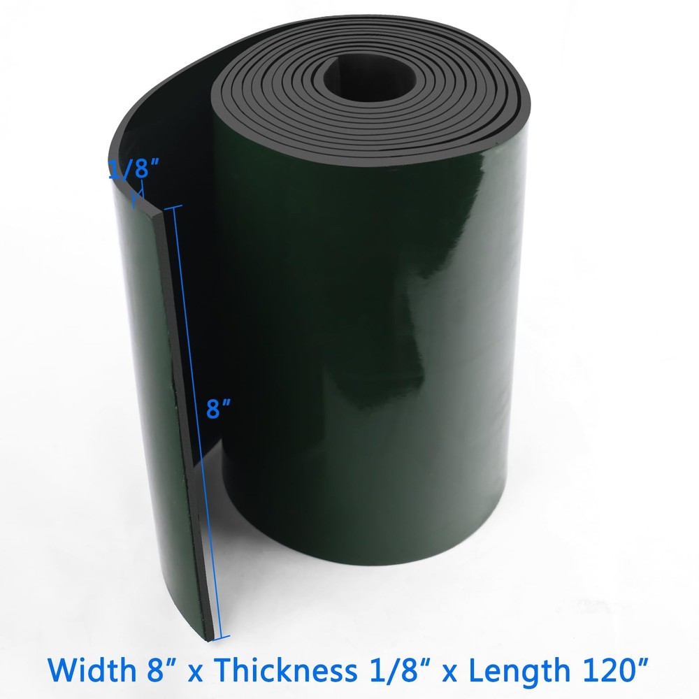 Adhesive Solid Rubber Strips 8x1/8x120 In Self Neoprene Sheets Backing DIY