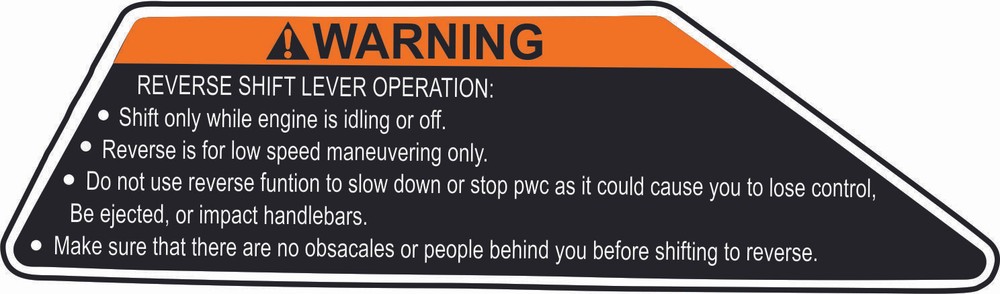 YAMAHA WAVERUNNER VX 2016-2018 Graphics / Decal Warning / Sticker Kit