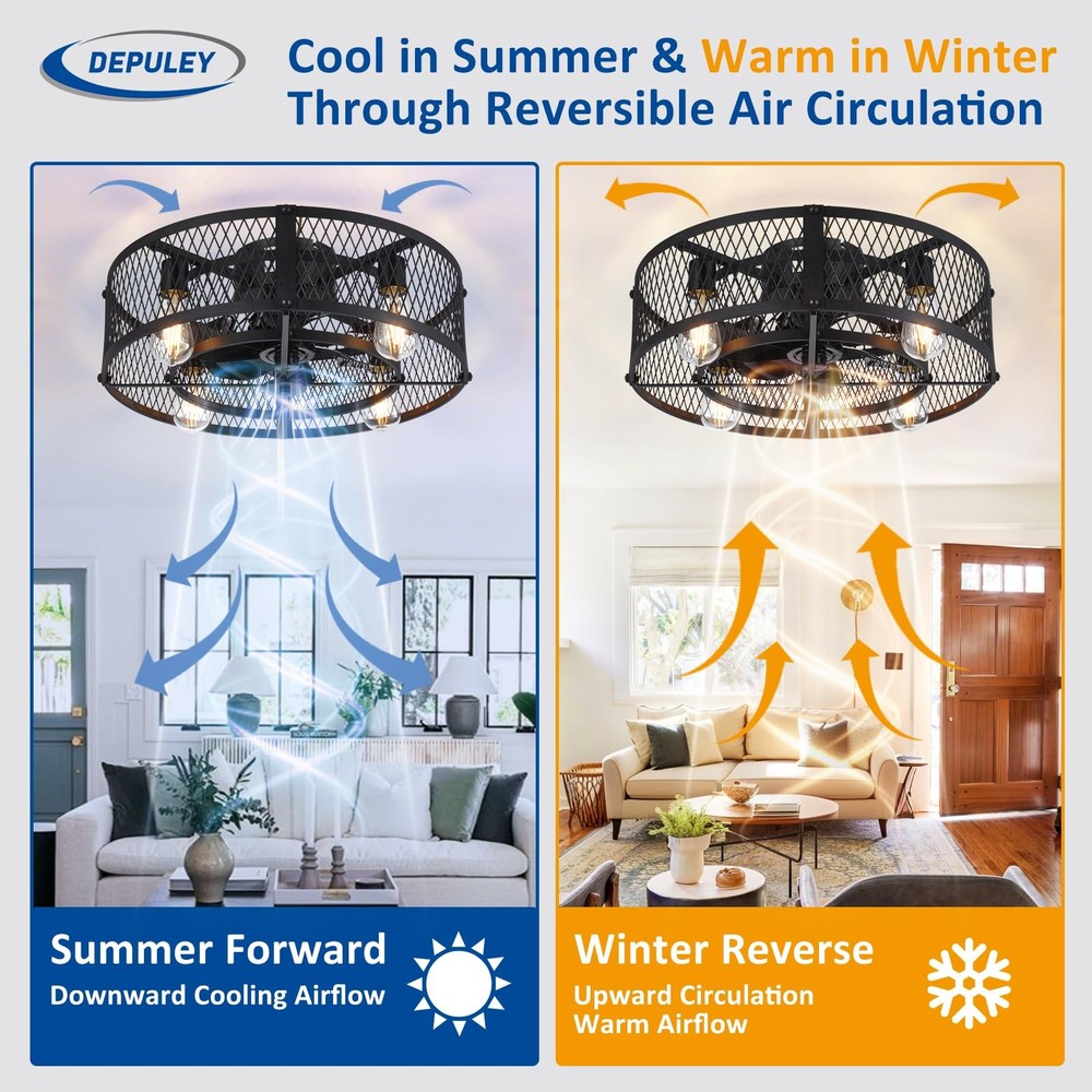 Cool Any Room Fast - 20 Ceiling Fan with Light and Remote Control