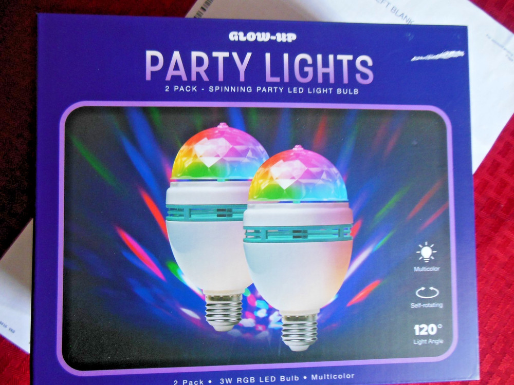Disco Party LED Bulbs - Self Rotating - Multicolor Light * 2pcs * FREE  SHIPPING