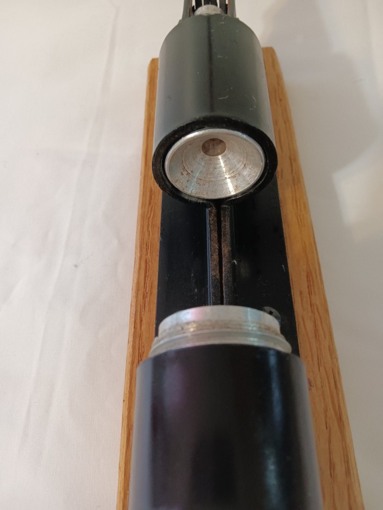 Vintage Adjustable Nutcracker Mounted on Wooden Block – Red Handle – 8” x 2½”