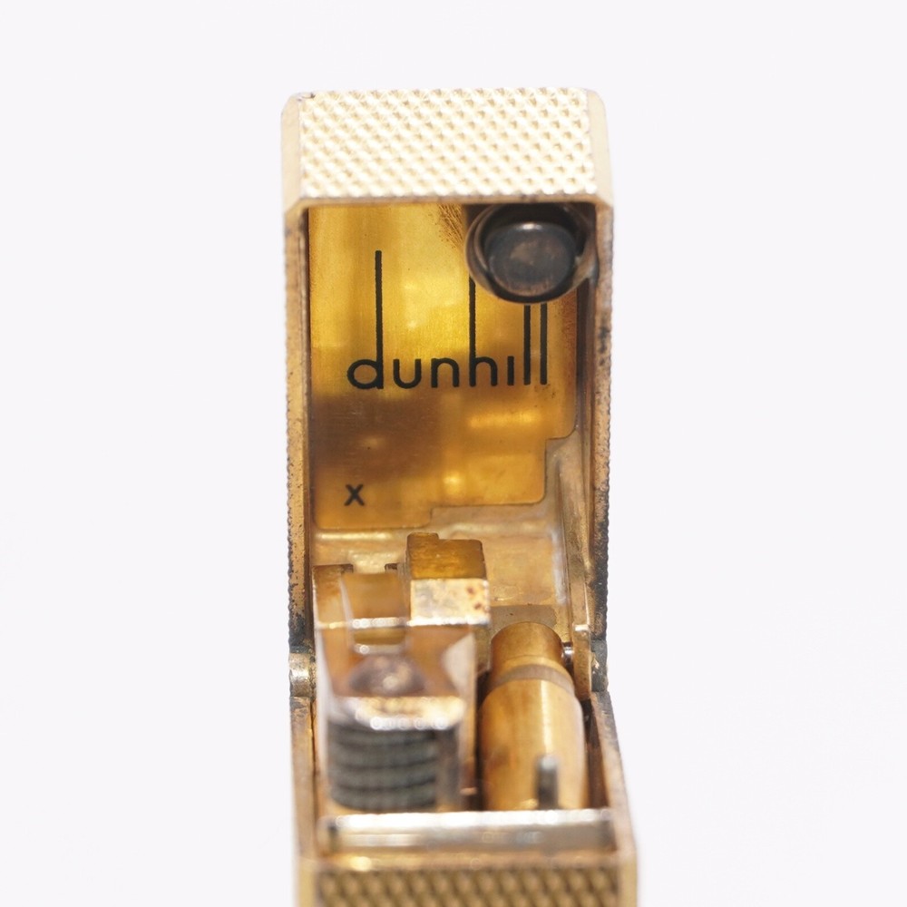 Dunhill Lighter Brown Shell gold Barry Pattern_Ultrasonically cleaned_Working