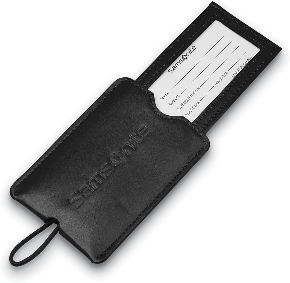 Samsonite 2-Pack Vinyl ID Tags, Black