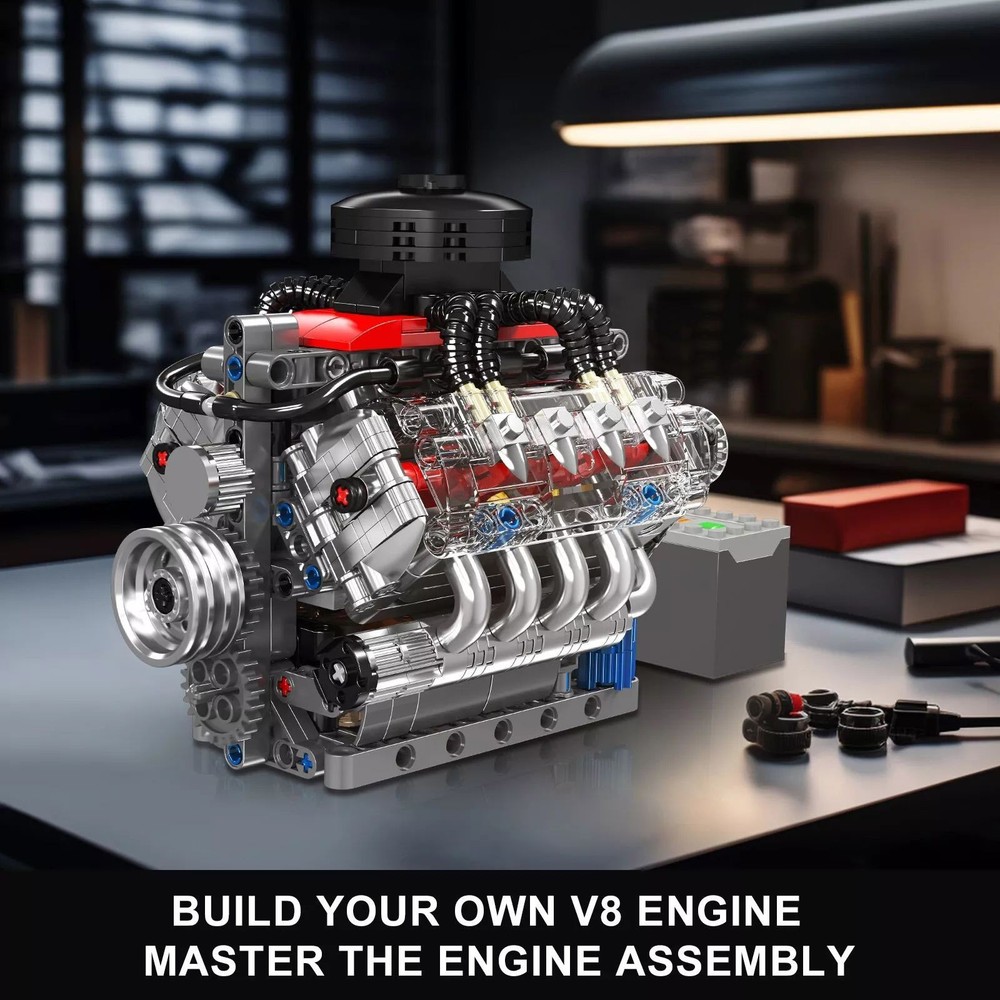 V8 Engine Motor Engineering Model Easy To Assemble With Strong Clamping Force