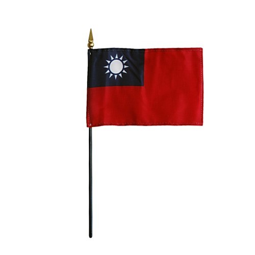 Taiwan Polyester Miniature Tabletop Desk Flag 4" X 6" (12 Pack)