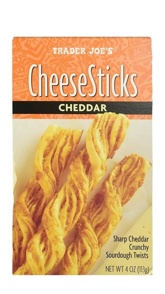 2 Packs Trader Joe's Cheese Sticks Cheddar Sharp Cheddar Crunchy 4 OZ Each Pack