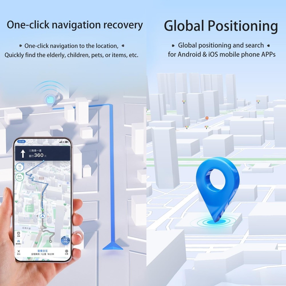 Smart Bluetooth Tracker, Item Locator & Keys Finder, Bluetooth GPS Tracker for L