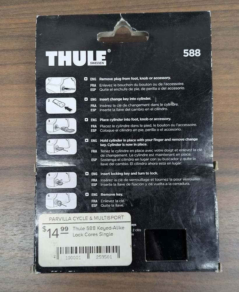 THULE One-Key System Lock Cylinders (2-Pack) #588