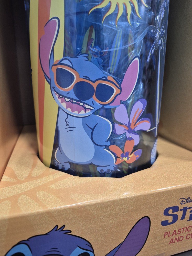 Disney Stitch Plastic Pitcher 101 oz. and Cup Set 4 Cups