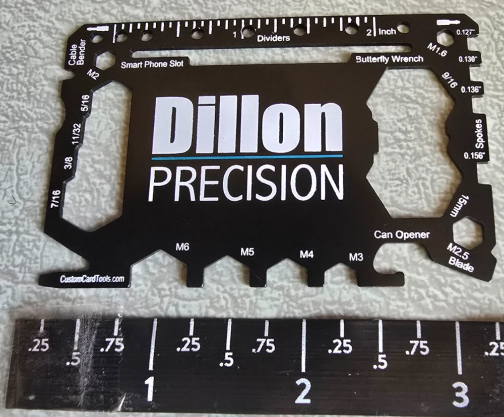 Dillon Precision Reloading Credit Card Tool Multi Pocket Survival Camping Tools