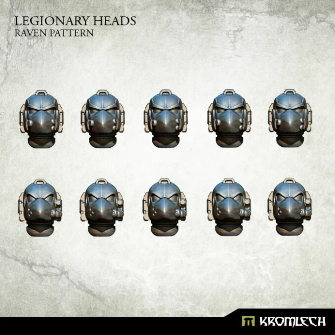 KROMLECH LEGIONARY HEADS: RAVEN PATTERN