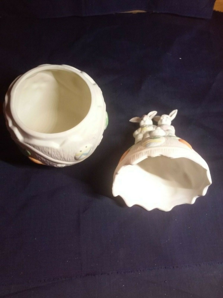 Ceramic Bunny Easter Dish