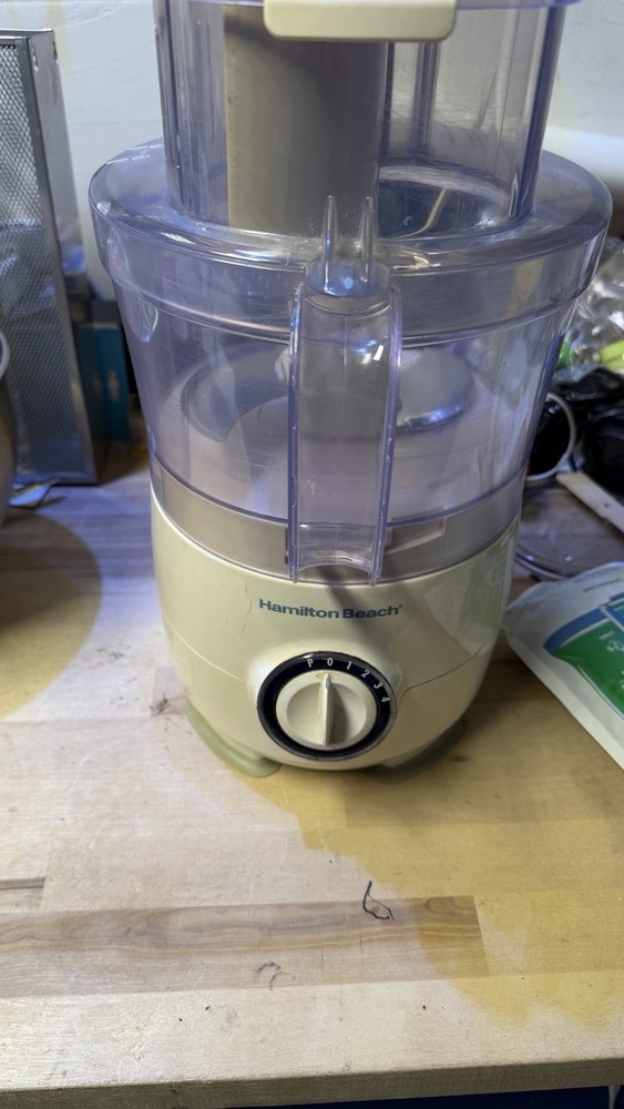 Hamilton Beach Food Processor Tested Working Multi-Speed With Bowl Lid