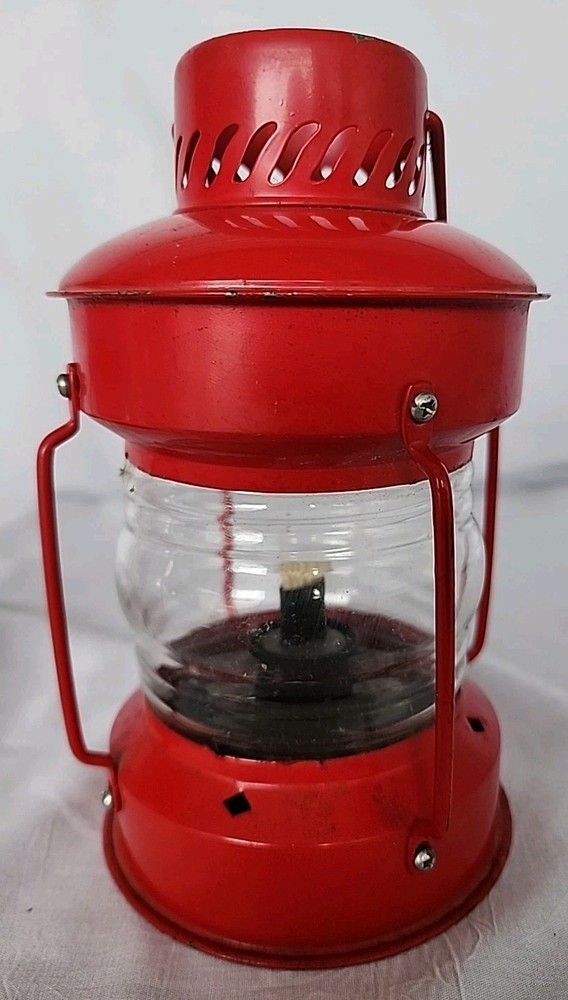 2 Vintage Red Railroad Look Lanterns