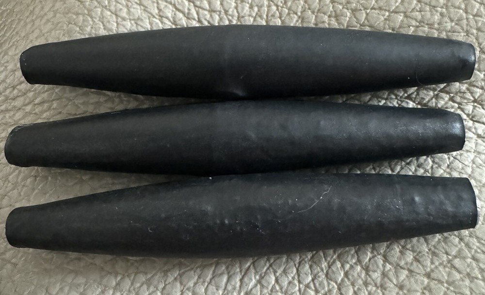 Inline CATFISH Weights X 3 Black Rubber Coated 2.5oz Each, ECO FRIENDLY