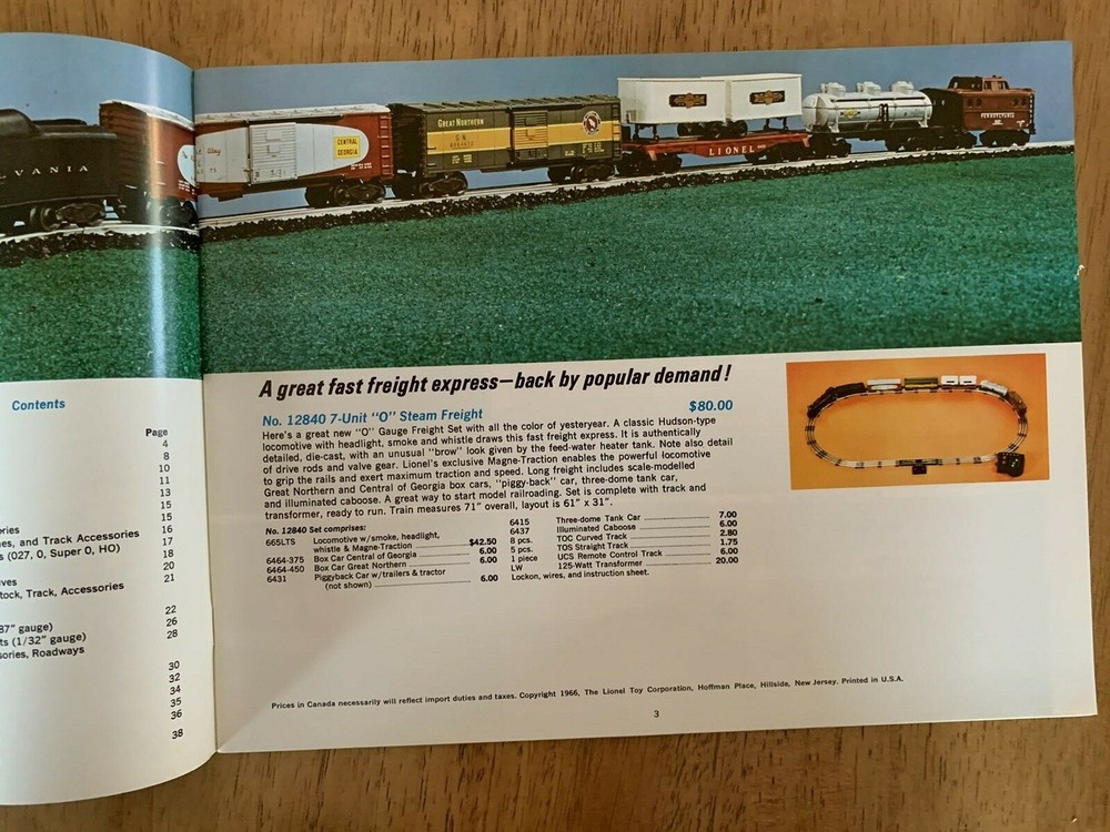 1966 Lionel Catalog