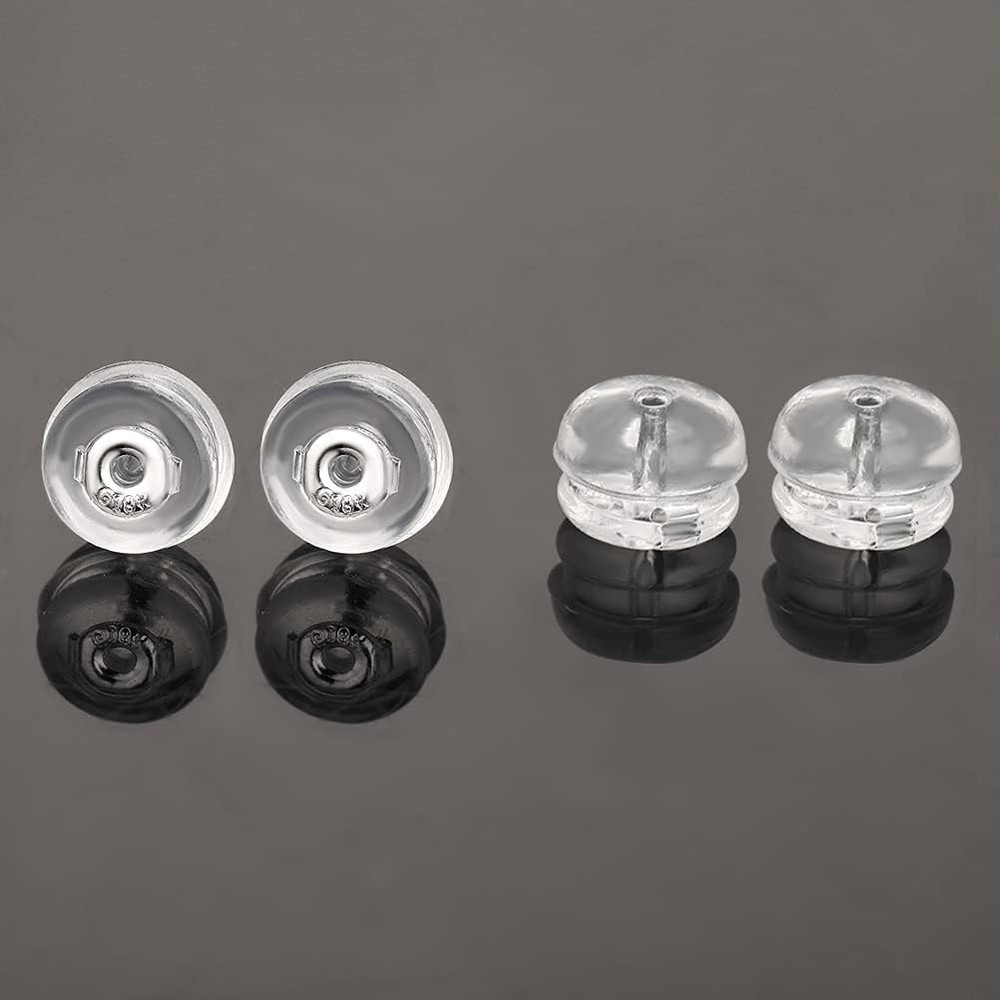 Silicone Earring Backs Replacement | Comfortable Rubber Earring Backings for ...