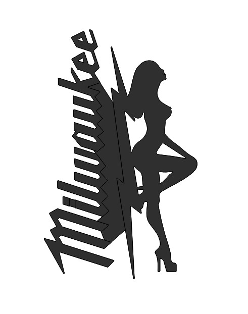 Milwaukee Tool Girl -  Toolbox / Refrigerator Magnet 3d Printed-READ DESCRIPTION
