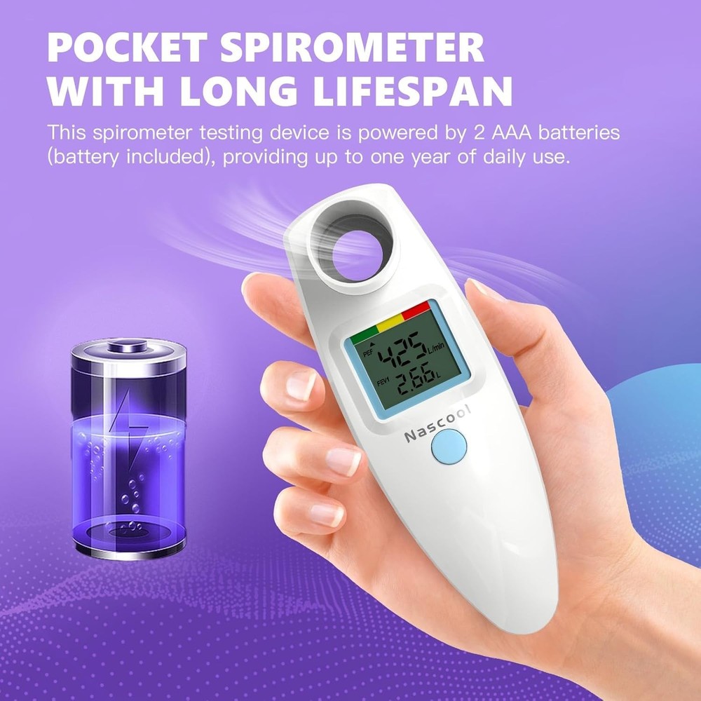 Digital Peak Flow Meter,Home Medical with Tracking Software Manually Recordin...