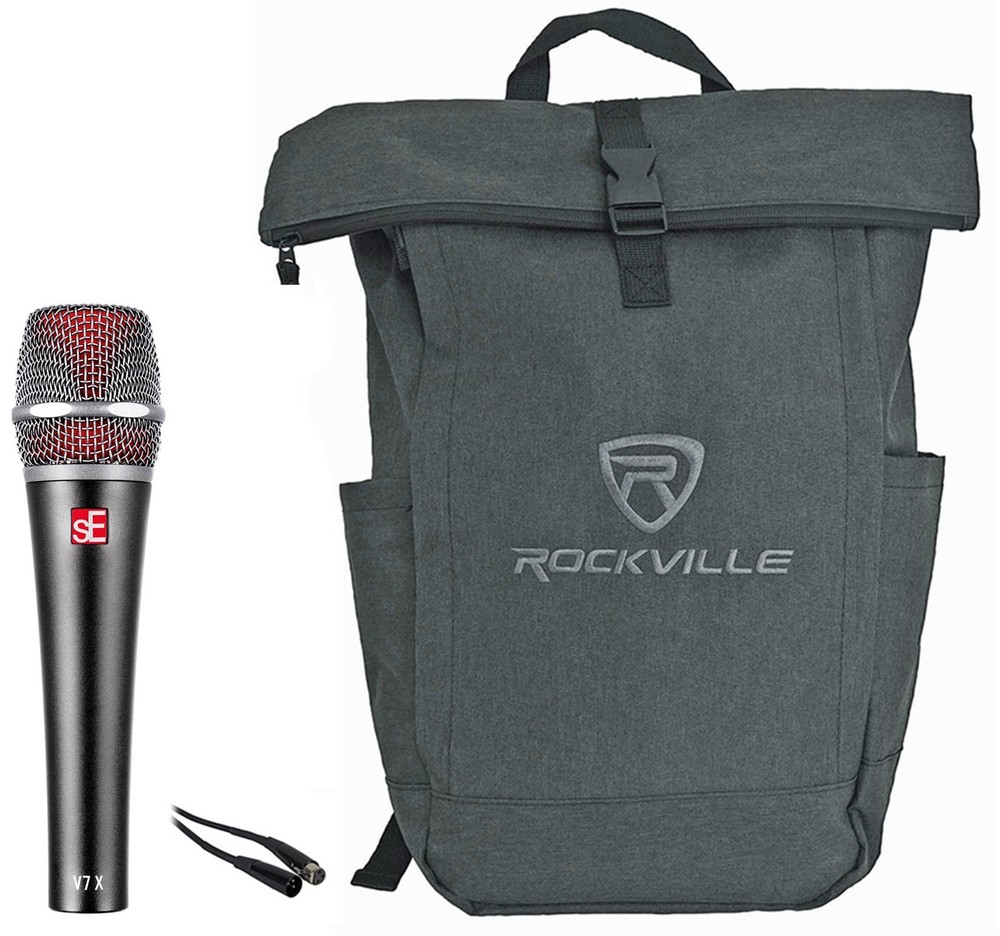 Se Electronics V7 X Supercardioid Dynamic Instrument Microphone+Cable+Backpack