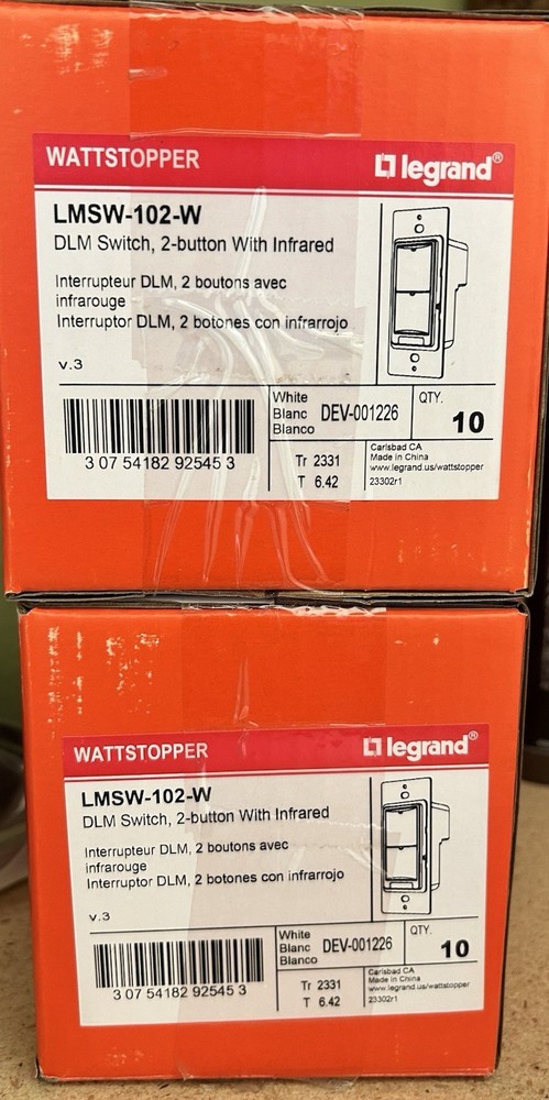 Lmsw 102W Digital Switch 2 Button Infrared White