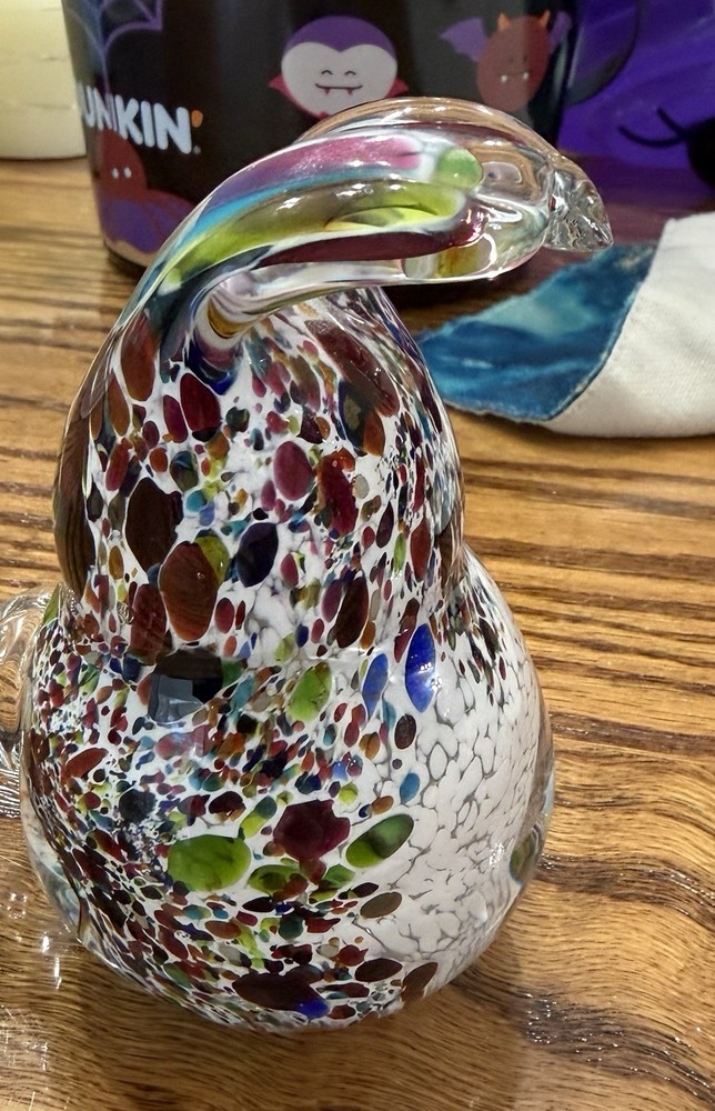 Hand Blown Glass Multi. Colored Bunny