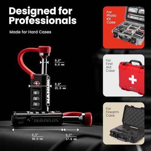 TSA Approved Locks 2-Pack – Durable, Secure Travel Case Lock with Cut