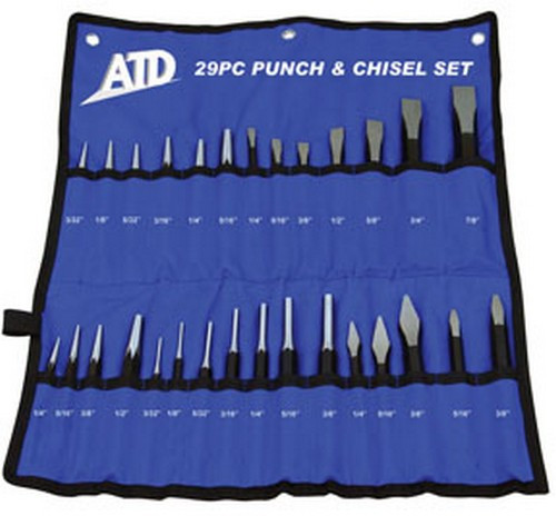 ATD Tools 729 Punch & Chisel Set, 29 pc.